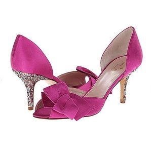 Kate Spade Hot Pink Glitter Heels 7 B
